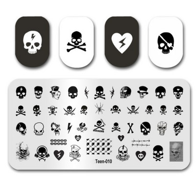 1db Nail Art luxus márka logó körömbélyegző lemez (6x12) körömbélyegző lemezek tervező körömbélyegző lemez Biutee márka Desigen