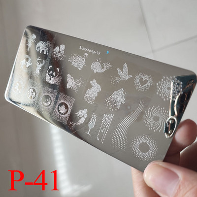 1db Nail Art luxus márka logó körömbélyegző lemez (6x12) körömbélyegző lemezek tervező körömbélyegző lemez Biutee márka Desigen