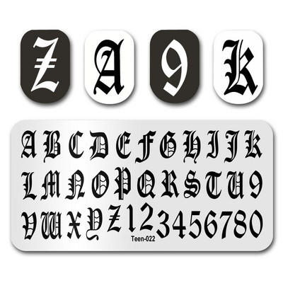 1db Nail Art luxus márka logó körömbélyegző lemez (6x12) körömbélyegző lemezek tervező körömbélyegző lemez Biutee márka Desigen