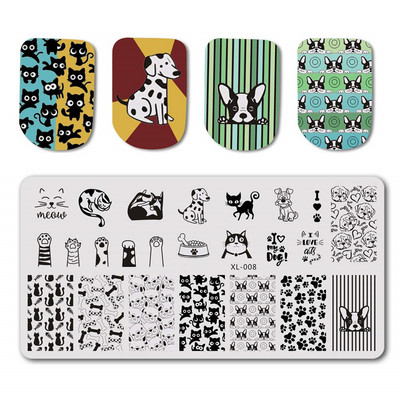 1db Nail Art luxus márka logó körömbélyegző lemez (6x12) körömbélyegző lemezek tervező körömbélyegző lemez Biutee márka Desigen