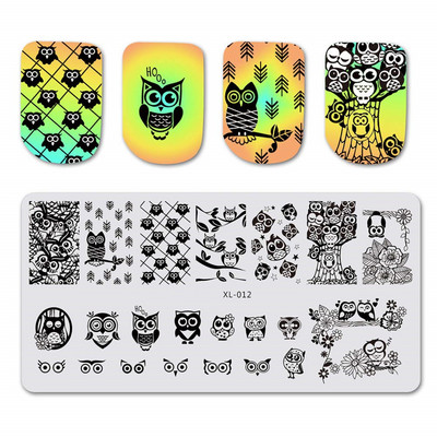 1db Nail Art luxus márka logó körömbélyegző lemez (6x12) körömbélyegző lemezek tervező körömbélyegző lemez Biutee márka Desigen