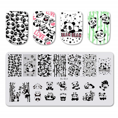 1db Nail Art luxus márka logó körömbélyegző lemez (6x12) körömbélyegző lemezek tervező körömbélyegző lemez Biutee márka Desigen
