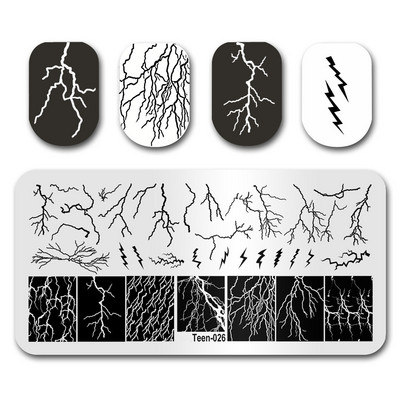 1db Nail Art luxus márka logó körömbélyegző lemez (6x12) körömbélyegző lemezek tervező körömbélyegző lemez Biutee márka Desigen