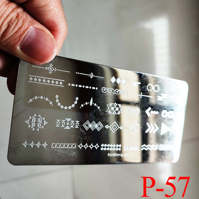 1db Nail Art luxus márka logó körömbélyegző lemez (6x12) körömbélyegző lemezek tervező körömbélyegző lemez Biutee márka Desigen