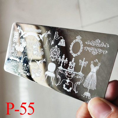 1db Nail Art luxus márka logó körömbélyegző lemez (6x12) körömbélyegző lemezek tervező körömbélyegző lemez Biutee márka Desigen