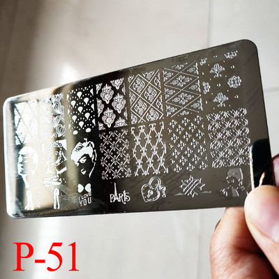 1db Nail Art luxus márka logó körömbélyegző lemez (6x12) körömbélyegző lemezek tervező körömbélyegző lemez Biutee márka Desigen