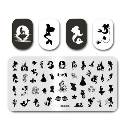 1db Nail Art luxus márka logó körömbélyegző lemez (6x12) körömbélyegző lemezek tervező körömbélyegző lemez Biutee márka Desigen