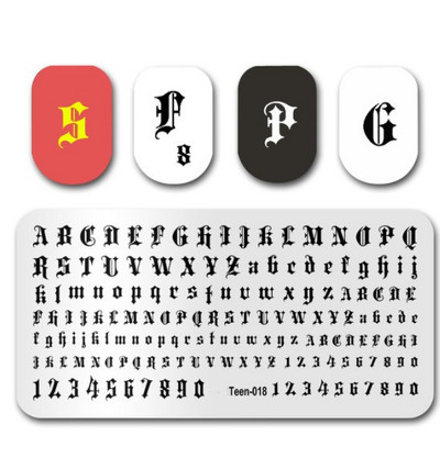 1db Nail Art luxus márka logó körömbélyegző lemez (6x12) körömbélyegző lemezek tervező körömbélyegző lemez Biutee márka Desigen