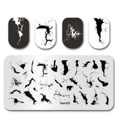 1db Nail Art luxus márka logó körömbélyegző lemez (6x12) körömbélyegző lemezek tervező körömbélyegző lemez Biutee márka Desigen