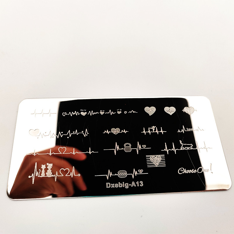 1db Nail Art luxus márka logó körömbélyegző lemez (6x12) körömbélyegző lemezek tervező körömbélyegző lemez Biutee márka Desigen