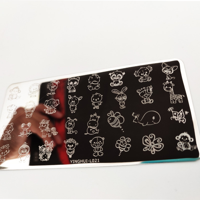 1db Nail Art luxus márka logó körömbélyegző lemez (6x12) körömbélyegző lemezek tervező körömbélyegző lemez Biutee márka Desigen