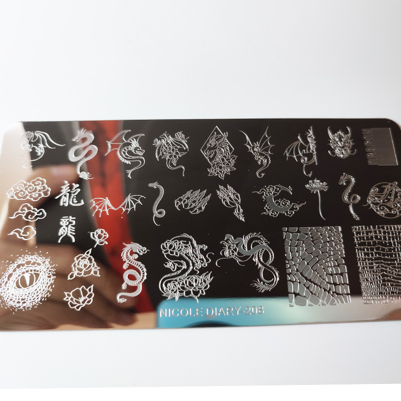 1db Nail Art luxus márka logó körömbélyegző lemez (6x12) körömbélyegző lemezek tervező körömbélyegző lemez Biutee márka Desigen