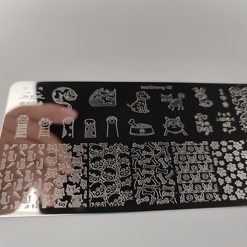 1db Nail Art luxus márka logó körömbélyegző lemez (6x12) körömbélyegző lemezek tervező körömbélyegző lemez Biutee márka Desigen