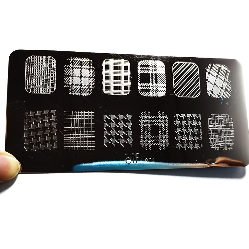 1db Nail Art luxus márka logó körömbélyegző lemez (6x12) körömbélyegző lemezek tervező körömbélyegző lemez Biutee márka Desigen