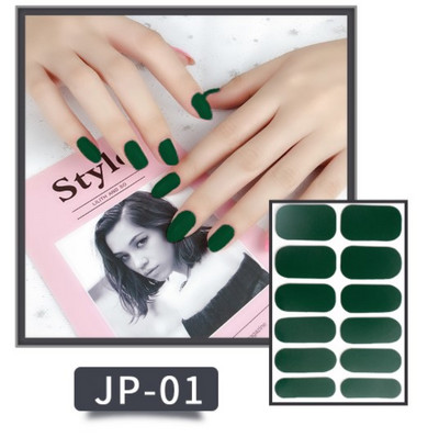 Öntapadó körömmatricák letéphető tömör csillámos teljes fedésű kész körömmatricák dekoráció vízálló körömlakk csík
