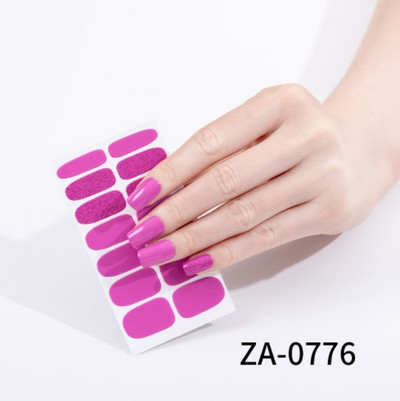 Öntapadó körömmatricák letéphető tömör csillámos teljes fedésű kész körömmatricák dekoráció vízálló körömlakk csík