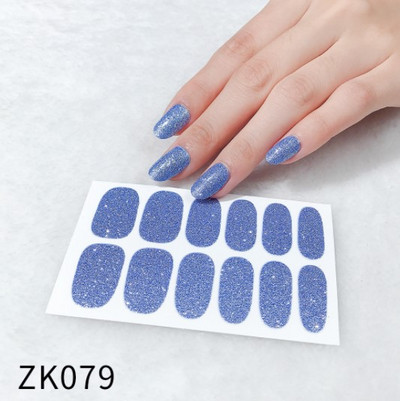 Öntapadó körömmatricák letéphető tömör csillámos teljes fedésű kész körömmatricák dekoráció vízálló körömlakk csík