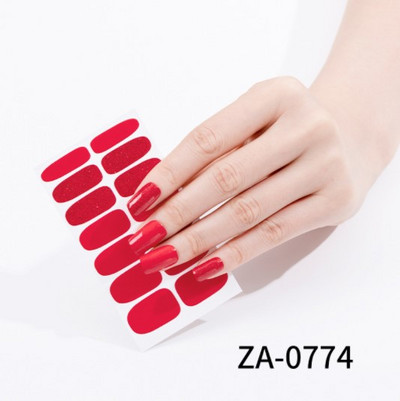 Öntapadó körömmatricák letéphető tömör csillámos teljes fedésű kész körömmatricák dekoráció vízálló körömlakk csík