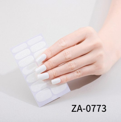 Öntapadó körömmatricák letéphető tömör csillámos teljes fedésű kész körömmatricák dekoráció vízálló körömlakk csík