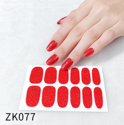 Öntapadó körömmatricák letéphető tömör csillámos teljes fedésű kész körömmatricák dekoráció vízálló körömlakk csík