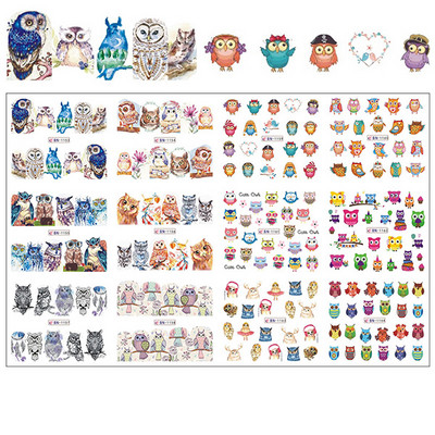 12 minta Vegyes virágos geometriai körömmatricák szett körömdíszítés vízáteresztő matricák csúszdák virág levelek manikűr dekoráció