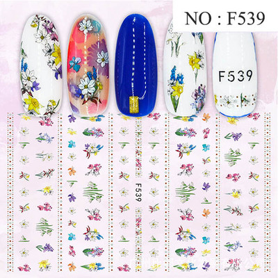 12 minta Vegyes virágos geometriai körömmatricák szett körömdíszítés vízáteresztő matricák csúszdák virág levelek manikűr dekoráció
