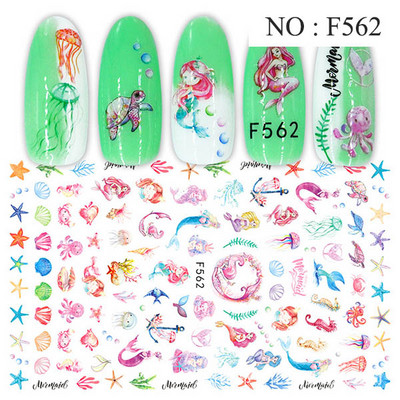 12 minta Vegyes virágos geometriai körömmatricák szett körömdíszítés vízáteresztő matricák csúszdák virág levelek manikűr dekoráció