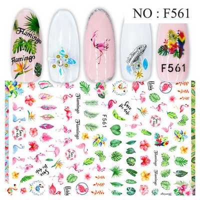 12 minta Vegyes virágos geometriai körömmatricák szett körömdíszítés vízáteresztő matricák csúszdák virág levelek manikűr dekoráció
