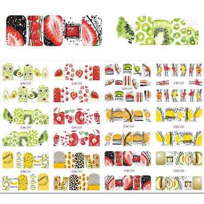 12 minta Vegyes virágos geometriai körömmatricák szett körömdíszítés vízáteresztő matricák csúszdák virág levelek manikűr dekoráció