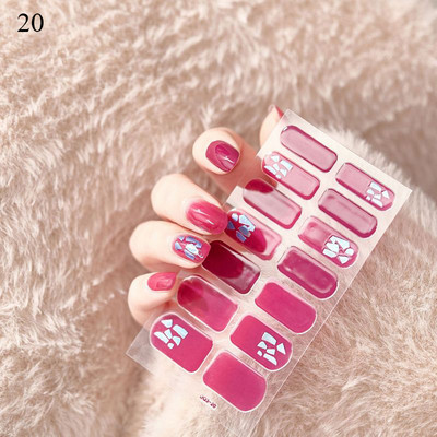 Körömlakk csíkok Öntapadó Art Design matrica Teljesen fedő gél pakolások Színes matricák nőknek matricák dekorációs csúszkák