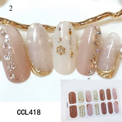 Körömlakk csíkok Öntapadó Art Design matrica Teljesen fedő gél pakolások Színes matricák nőknek matricák dekorációs csúszkák