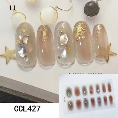 Körömlakk csíkok Öntapadó Art Design matrica Teljesen fedő gél pakolások Színes matricák nőknek matricák dekorációs csúszkák