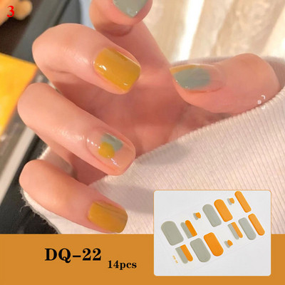 Körömlakk csíkok Öntapadó Art Design matrica Teljesen fedő gél pakolások Színes matricák nőknek matricák dekorációs csúszkák