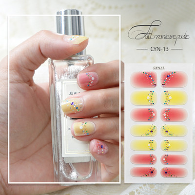 Körömlakk csíkok Öntapadó Art Design matrica Teljesen fedő gél pakolások Színes matricák nőknek matricák dekorációs csúszkák