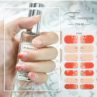 Körömlakk csíkok Öntapadó Art Design matrica Teljesen fedő gél pakolások Színes matricák nőknek matricák dekorációs csúszkák