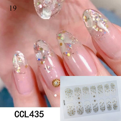 Körömlakk csíkok Öntapadó Art Design matrica Teljesen fedő gél pakolások Színes matricák nőknek matricák dekorációs csúszkák