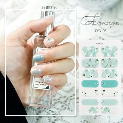 Körömlakk csíkok Öntapadó Art Design matrica Teljesen fedő gél pakolások Színes matricák nőknek matricák dekorációs csúszkák