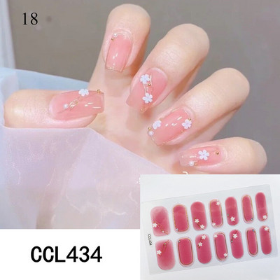 Körömlakk csíkok Öntapadó Art Design matrica Teljesen fedő gél pakolások Színes matricák nőknek matricák dekorációs csúszkák