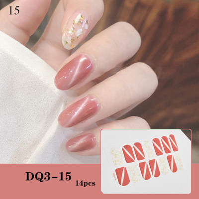 Körömlakk csíkok Öntapadó Art Design matrica Teljesen fedő gél pakolások Színes matricák nőknek matricák dekorációs csúszkák