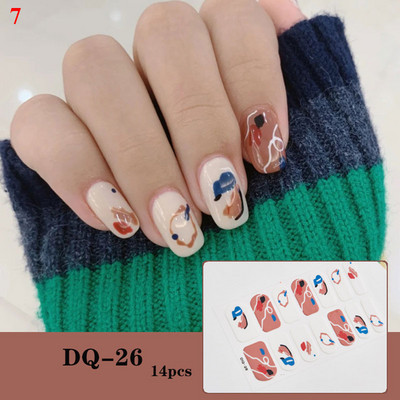 Körömlakk csíkok Öntapadó Art Design matrica Teljesen fedő gél pakolások Színes matricák nőknek matricák dekorációs csúszkák