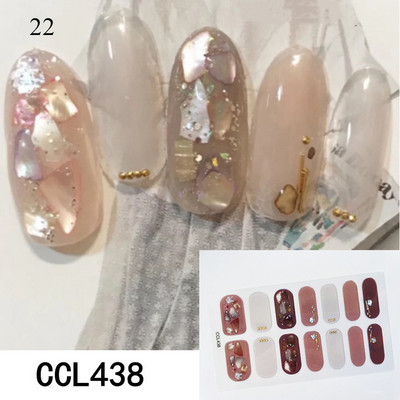 Körömlakk csíkok Öntapadó Art Design matrica Teljesen fedő gél pakolások Színes matricák nőknek matricák dekorációs csúszkák