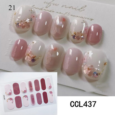 Körömlakk csíkok Öntapadó Art Design matrica Teljesen fedő gél pakolások Színes matricák nőknek matricák dekorációs csúszkák