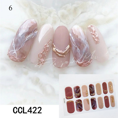 Körömlakk csíkok Öntapadó Art Design matrica Teljesen fedő gél pakolások Színes matricák nőknek matricák dekorációs csúszkák