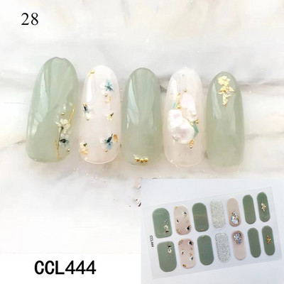 Körömlakk csíkok Öntapadó Art Design matrica Teljesen fedő gél pakolások Színes matricák nőknek matricák dekorációs csúszkák