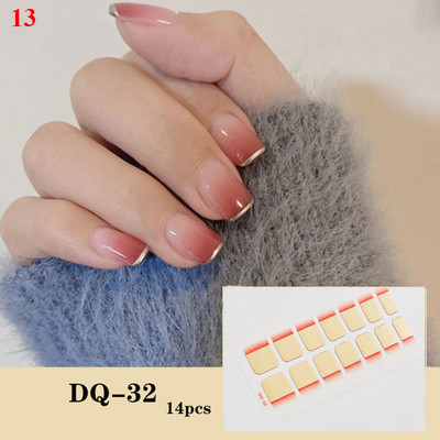 Körömlakk csíkok Öntapadó Art Design matrica Teljesen fedő gél pakolások Színes matricák nőknek matricák dekorációs csúszkák