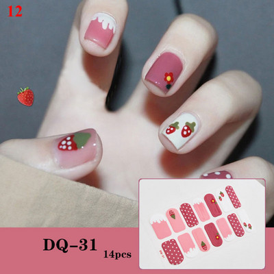 Körömlakk csíkok Öntapadó Art Design matrica Teljesen fedő gél pakolások Színes matricák nőknek matricák dekorációs csúszkák