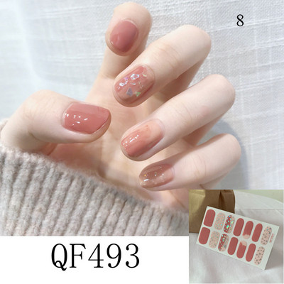 Körömlakk csíkok Öntapadó Art Design matrica Teljesen fedő gél pakolások Színes matricák nőknek matricák dekorációs csúszkák