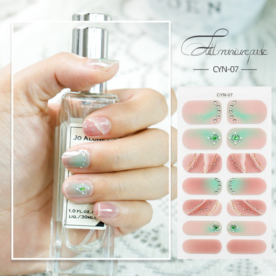 Körömlakk csíkok Öntapadó Art Design matrica Teljesen fedő gél pakolások Színes matricák nőknek matricák dekorációs csúszkák