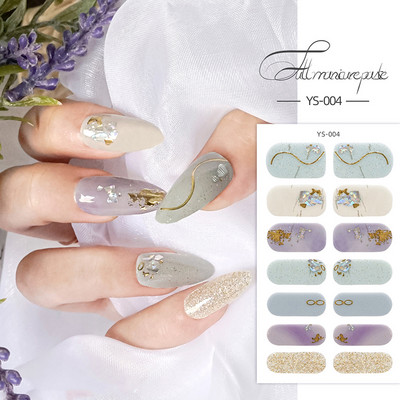 Körömlakk csíkok Öntapadó Art Design matrica Teljesen fedő gél pakolások Színes matricák nőknek matricák dekorációs csúszkák