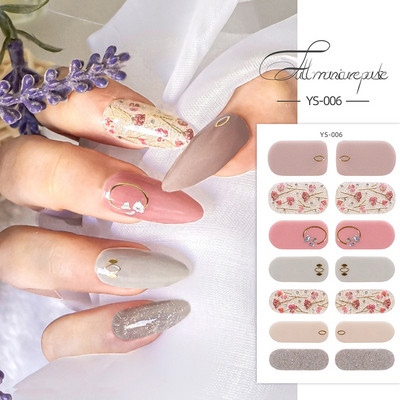 Körömlakk csíkok Öntapadó Art Design matrica Teljesen fedő gél pakolások Színes matricák nőknek matricák dekorációs csúszkák